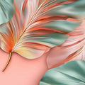 Tropical Leaf Various Colors (Orange, Green, etc.) of Tropical Leaves Mural Wallpaper - room preview 02