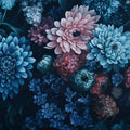 Blue and Pink Floral Mural Wallpaper Various Colors (Blue, Pink, etc.) of Romantic Flowers Mural Wallpaper - room preview 02