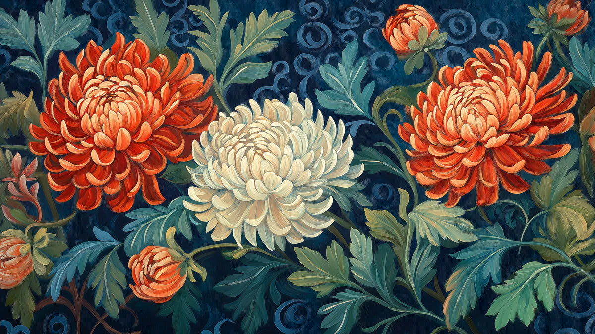 Blue and Pink Floral Mural Wallpaper Various Colors (Blue, Pink, etc.) of Romantic Flowers Mural Wallpaper - room preview 02