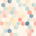 Hexagonal Pattern Mural Wallpaper in Cafe Various Pastel Colors of Hexagonal Patterns Mural Wallpaper - room preview 02