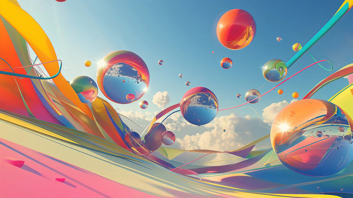 Futuristic Bubbles Mural Wallpaper in Office Various Colors (Blue, Purple, etc.) of Bubbles Mural Wallpaper - room preview 02