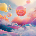Futuristic Bubbles Mural Wallpaper in Office Various Colors (Blue, Purple, etc.) of Bubbles Mural Wallpaper - room preview 02