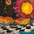 Abstract Sun and Waves Mural Wallpaper in Office Various Colors (Black, Red, etc.) Sun and Eyes Mural Wallpaper - room preview 02