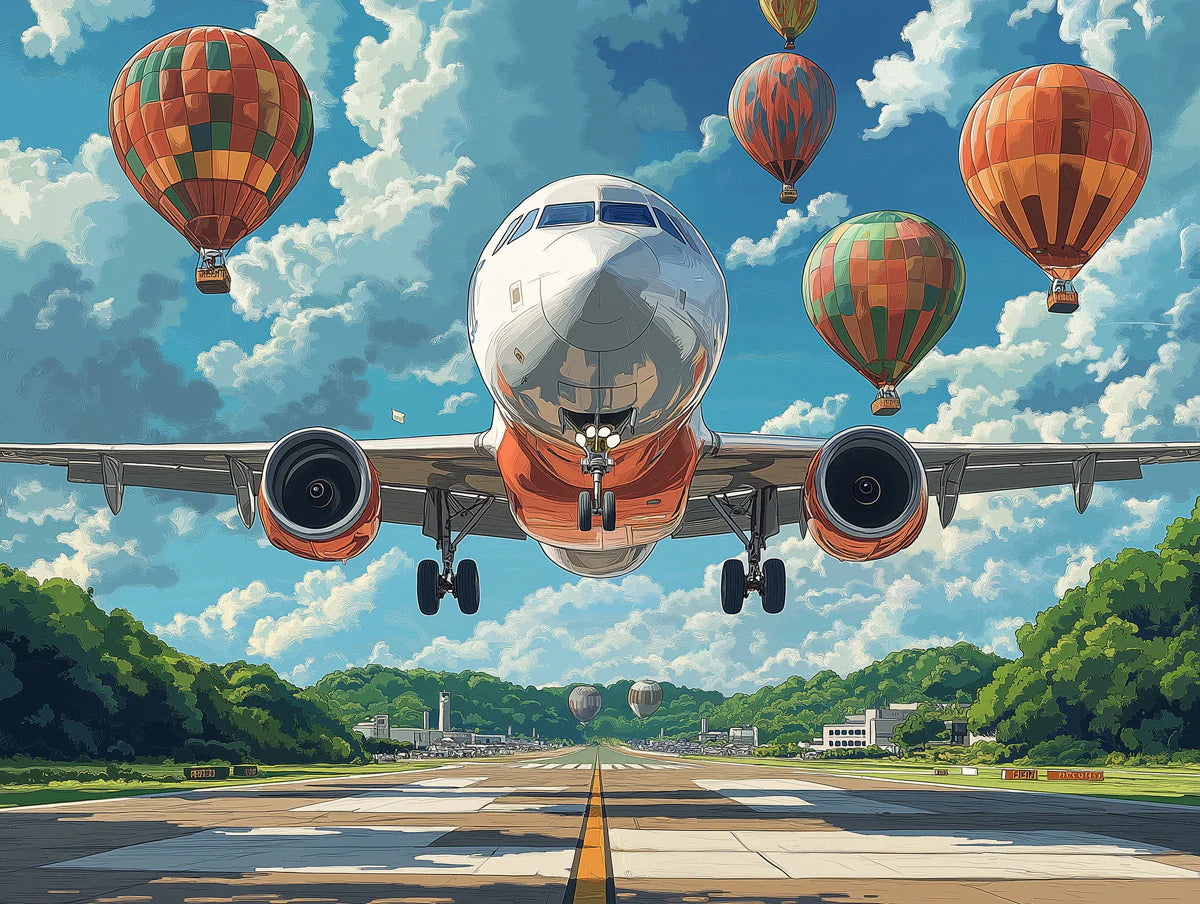 Aviation and Hot Air Balloon Mural Wallpaper for Kids Mural Wallpaper - room preview 02