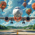 Aviation and Hot Air Balloon Mural Wallpaper for Kids Mural Wallpaper - room preview 02