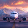 Aviation Sunset Mountain Peak Mural Wallpaper — Cinematic Decor Mural Wallpaper - room preview 02