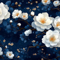 Midnight Bloom Mural Wallpaper — Floral Botanical Design Mural Wallpaper - room preview 02