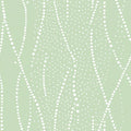 Minimalist Sage Dotted Wave Mural Wallpaper - room preview 02