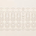 Ornate Lace Vertical Mural Wallpaper — Cream and White Pattern Mural Wallpaper - room preview 02