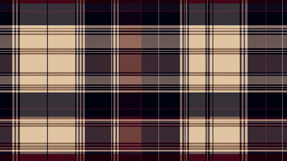 Classic Tartan Plaid Mural Wallpaper — Traditional Check Motif Mural Wallpaper - room preview 02