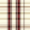 Classic Tartan Plaid Mural Wallpaper — Heritage Red and Cream Mural Wallpaper - room preview 02