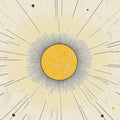 Solar Ray Geometric Mural Wallpaper — Modern Mid-Century Style Mural Wallpaper - room preview 02
