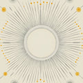 Sunburst Radiance Mural Wallpaper — Modern Mid-Century Motif Mural Wallpaper - room preview 02