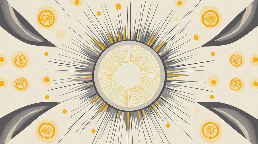 Geometric Wallpaper Mural – Pattern Wall Mural – Sunburst Geometric — Mid-Century Modern Art printable artwork