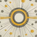 Sunburst Radiance Mural Wallpaper — Mid-Century Modern Art Mural Wallpaper - room preview 02
