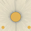 Sunburst Minimalist Mural Wallpaper — Mid-Century Geometric Style Mural Wallpaper - room preview 02