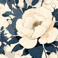 Large Peony Bloom Mural Wallpaper — Classic Floral Art Mural Wallpaper - room preview 02