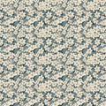 Small-Scale Floral Mural Wallpaper in Muted Blue-Green Mural Wallpaper - room preview 02