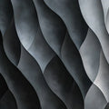 Fluid Wave Mural Wallpaper — Modern Monochrome Abstract Mural Wallpaper - room preview 02