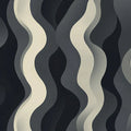 Monochrome Wave Mural Wallpaper — Modern Abstract Flow Mural Wallpaper - room preview 02