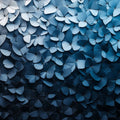 Layered Petal Gradient Mural Wallpaper in Cool Blue Shades Mural Wallpaper - room preview 02