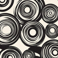 Swirling Circular Mural Wallpaper — Modern Monochrome Design Mural Wallpaper - room preview 02