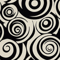 Abstract Swirl Mural Wallpaper — Graphic Monochrome Motif Mural Wallpaper - room preview 02