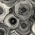 Circular - Patterned Wallpaper in Bedroom Mural Wallpaper - room preview 02