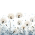 Floating Dandelion Seed Mural Wallpaper — Minimalist Floral Mural Wallpaper - room preview 02