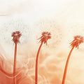 Ethereal Dandelion Meadow Mural Wallpaper — Soft Peach and Cream Mural Wallpaper - room preview 02