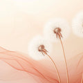 Ethereal Dandelion Meadow Mural Wallpaper — Soft Peach and Cream Mural Wallpaper - room preview 02