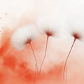 Floating Dandelion Seed Mural Wallpaper — Watercolor Art Mural Wallpaper - room preview 02