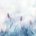 Ethereal Dandelion Meadow Mural Wallpaper — Soft Whimsical Art Mural Wallpaper - room preview 02