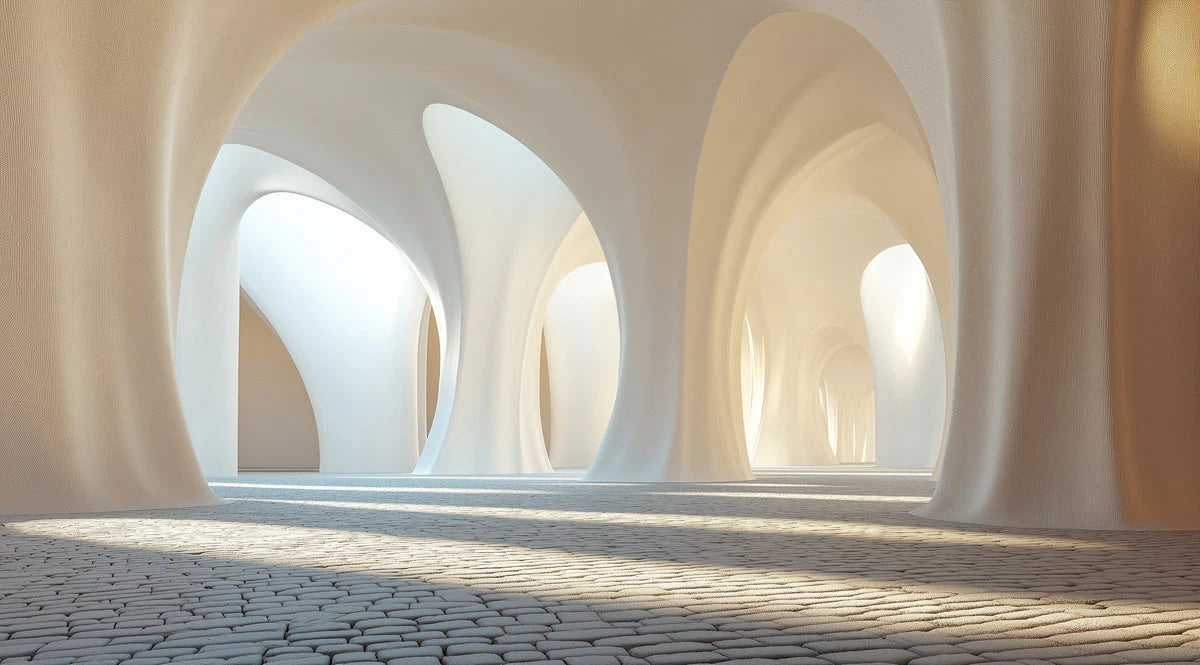 Fluid Archway Architectural Mural Wallpaper — Modern Minimalist Mural Wallpaper - room preview 02