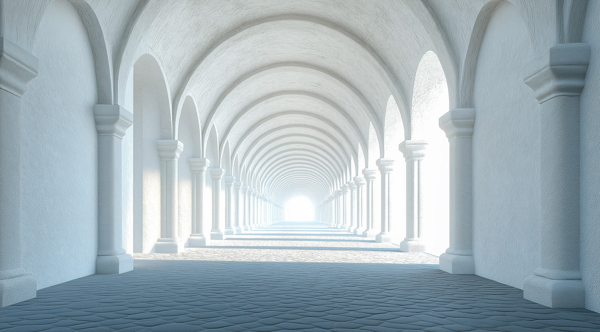 Classic Roman Archway Mural Wallpaper — Architectural Perspective Mural Wallpaper - room preview 02