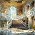 Grand Baroque Staircase Mural Wallpaper — Architectural Luxury Mural Wallpaper - room preview 02