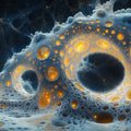Cosmic Cellular Bioluminescent Mural Wallpaper — Abstract Science Mural Wallpaper - room preview 02
