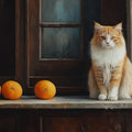 Ginger Cat Kitchen Mural Wallpaper —Realistic Still Life Scene Mural Wallpaper - room preview 02
