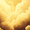 Golden Hour Cloudscape Mural Wallpaper — Impressionistic Style Mural Wallpaper - room preview 02
