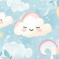 Dreamy Sky and Rainbow Mural Wallpaper — Whimsical Decor Mural Wallpaper - room preview 02