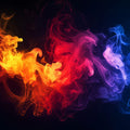 Neon Smoke Flow Mural Wallpaper — Artistic Abstract Design Mural Wallpaper - room preview 02