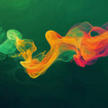 Vibrant Smoke Wave Mural Wallpaper — Modern Abstract Design Mural Wallpaper - room preview 02