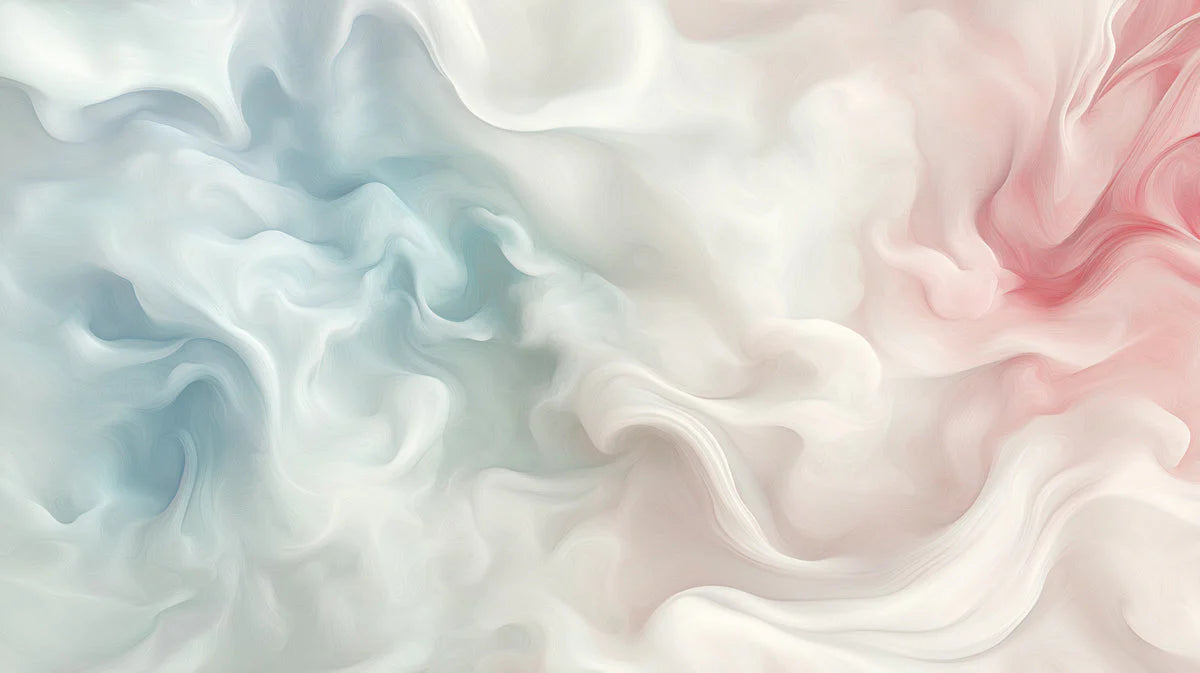 Ethereal Cloudscape Mural Wallpaper — Soft Pastel Abstract Mural Wallpaper - room preview 02