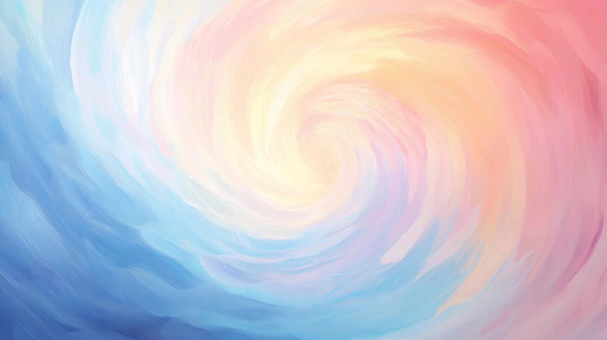 Cosmic Whirlpool Mural Wallpaper — Soft Brushstroke Abstraction Mural Wallpaper - room preview 02