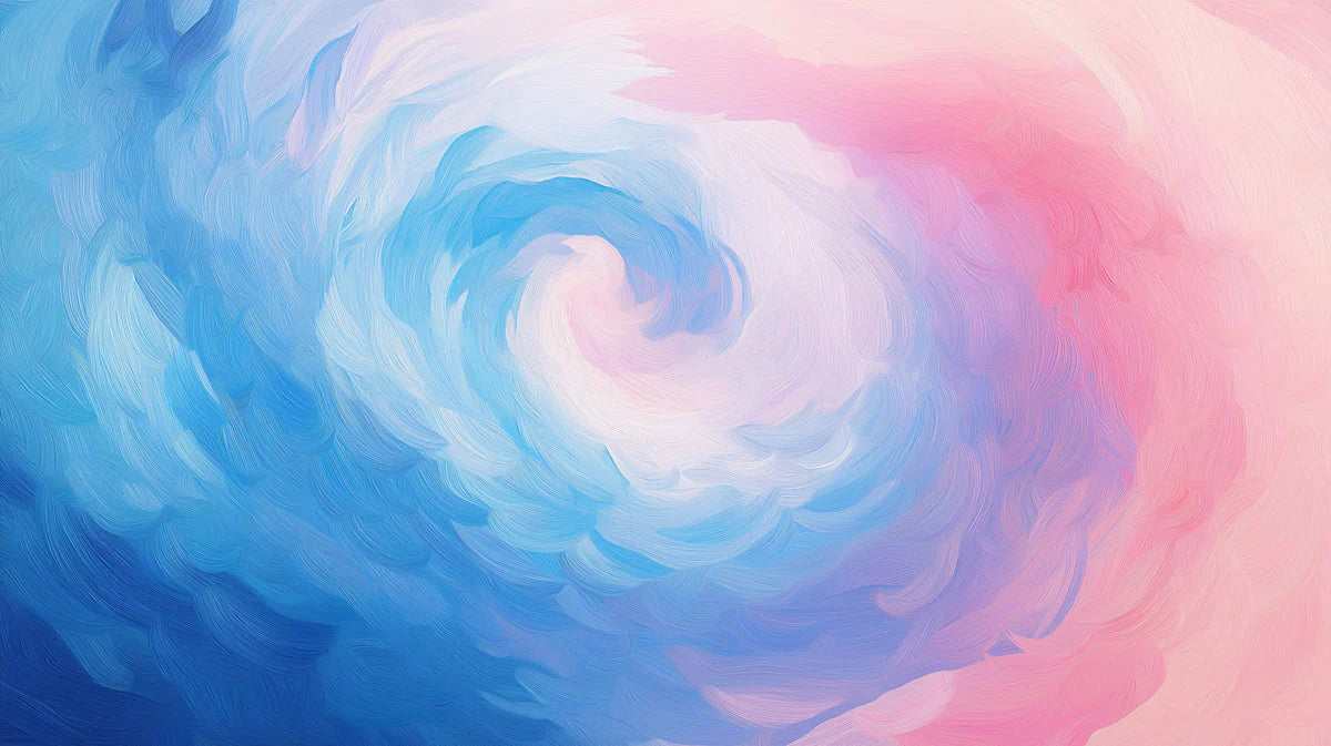Abstract Cosmic Whirlpool Mural Wallpaper — Fluid Brushstroke Design Mural Wallpaper - room preview 02
