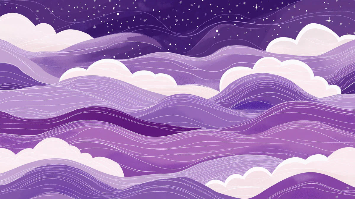 Celestial Cloudscape Mural Wallpaper — Whimsical Night Sky Design Mural Wallpaper - room preview 02
