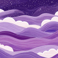 Celestial Cloudscape Mural Wallpaper — Whimsical Night Sky Design Mural Wallpaper - room preview 02