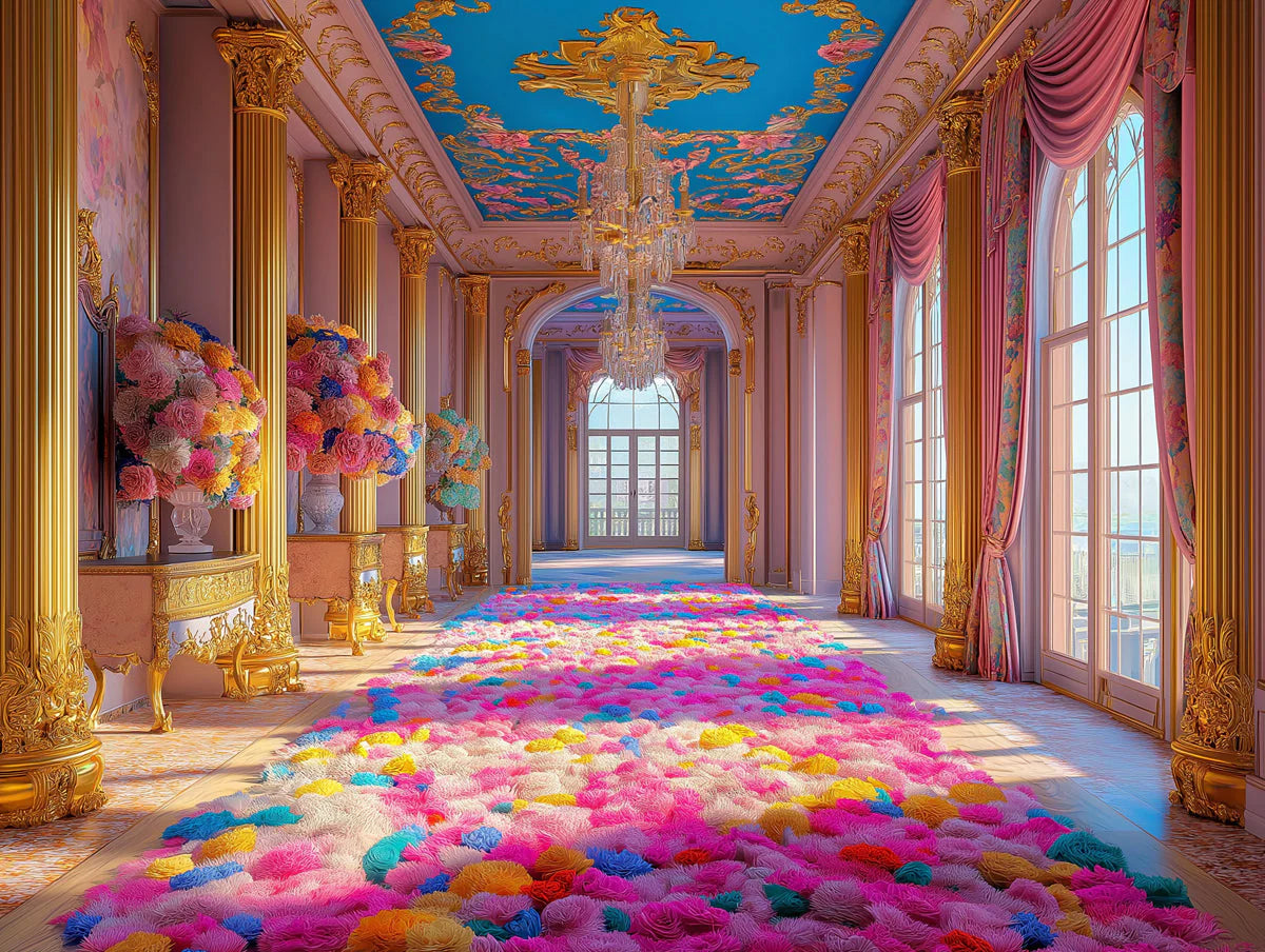 Royal Palace Hall Mural Wallpaper — Baroque Grandeur Mural Wallpaper - room preview 02