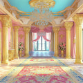 Royal Palace Baroque Mural Wallpaper in Pink and Gold Mural Wallpaper - room preview 02