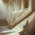 Grand Baroque Staircase Mural Wallpaper — Classical Luxury Mural Wallpaper - room preview 02